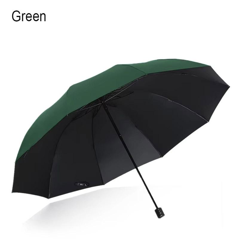 

130см/51,18 дюйма Десятиспицевый зонт Водонепроницаемый Ветрозащитный Ручной Большие зонты Усиленная защита от УФ-лучей зелёный