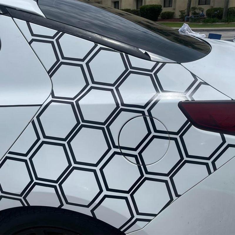 Samolepka na auto Univerzální voštinová grafická fólie Dekorace karoserie aut Samolepky na exteriér auta Auto vinylová voštinová páska otevřeného stylu