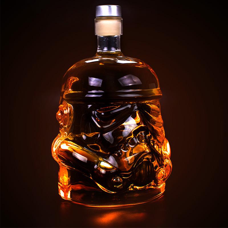Bottiglia di Vetro ad Alto Borosilicato a Forma di Stormtrooper di Star Wars
