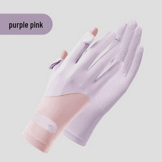 

Женские перчатки для вождения с сенсорным экраном из ледяного шелка с защитой от УФ-лучей - Нескользящие, Дышащие, Тонкие для летней езды One Size - Breathable Heat Dissipation