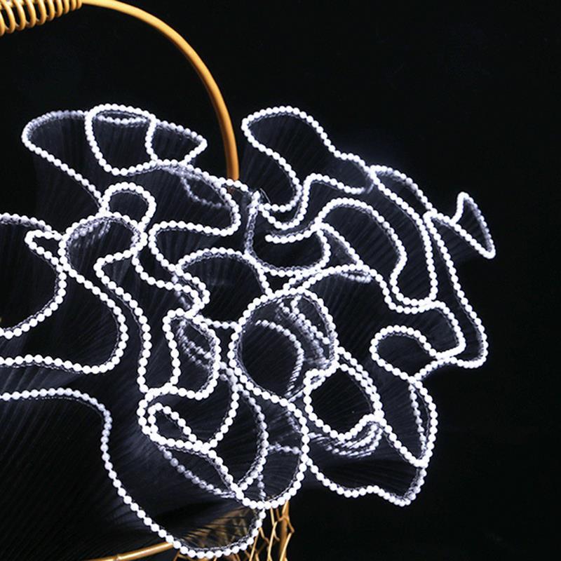 28cmx4yard Flower Wrapping Paper Pearl Wave Yarn Flower Packaging Lace Mesh Florist Handmade Bouquet Gift Packaging Supply Decor