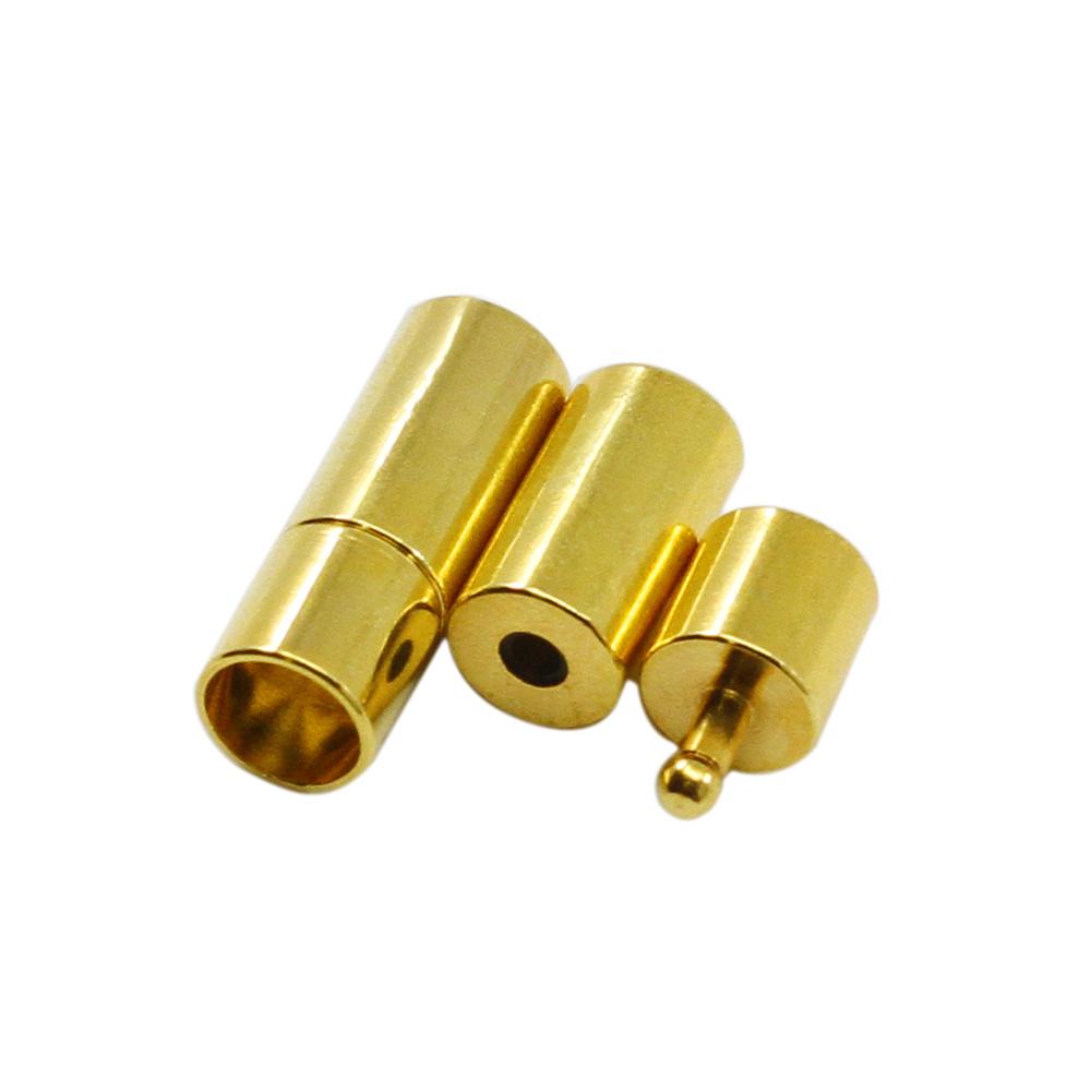 10 Stück/Los Schwarz/Gold/Rhodium Kordelarmbänder Halsketten Verbinder Magnetverschlüsse Metallendkappen Für DIY Schmuckherstellung Zubehör