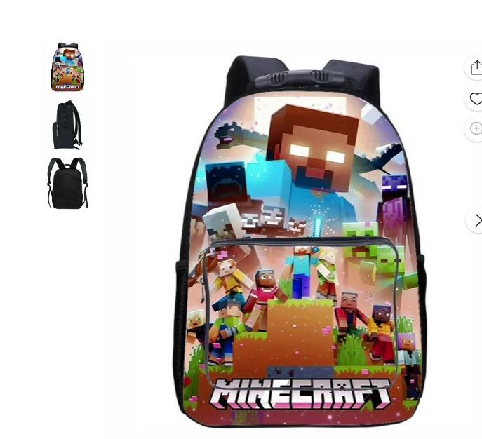 Student Schoolbag Cartoon Backpack Set 3D Digital Printing Backpack