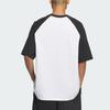 Adidas Originals Adicolor Raglan T-Shirt Loose Fit Round Neck Casual Sports Short Sleeve Men Tops Black White JM7263