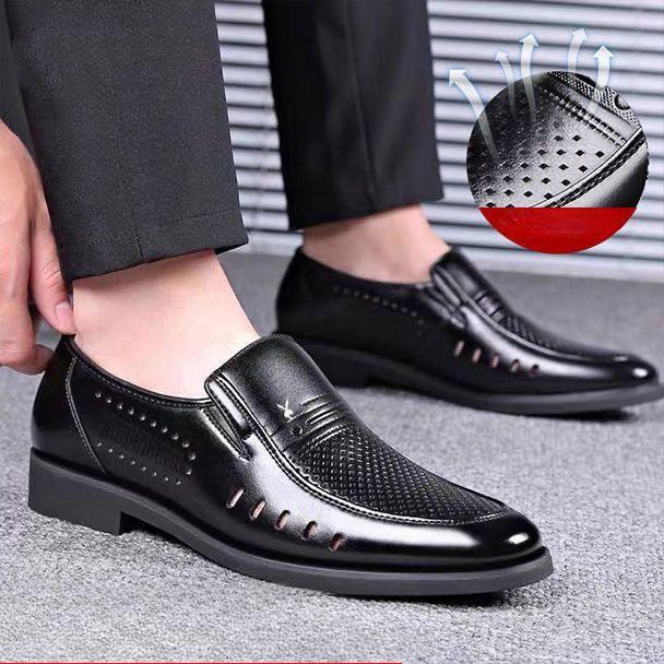 Hohle Sommer Plastik Britisch Lässig Business Formell Lederschuhe Herrenschuhe Einzelne Schuhe Freizeitschuhe Herren Lederschuhe
