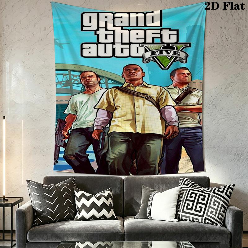 Grand Theft Auto V Cover Artwork Bedding 1 Duvet Cover 2 Pillowcase Without Core Soft And Comfortable Christmas Birthday Gift Bedding Set