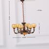 1/12 Miniature Chandelier Lamp Model Figurine Furniture For Doll House Living Room Decoration With Realistic Design