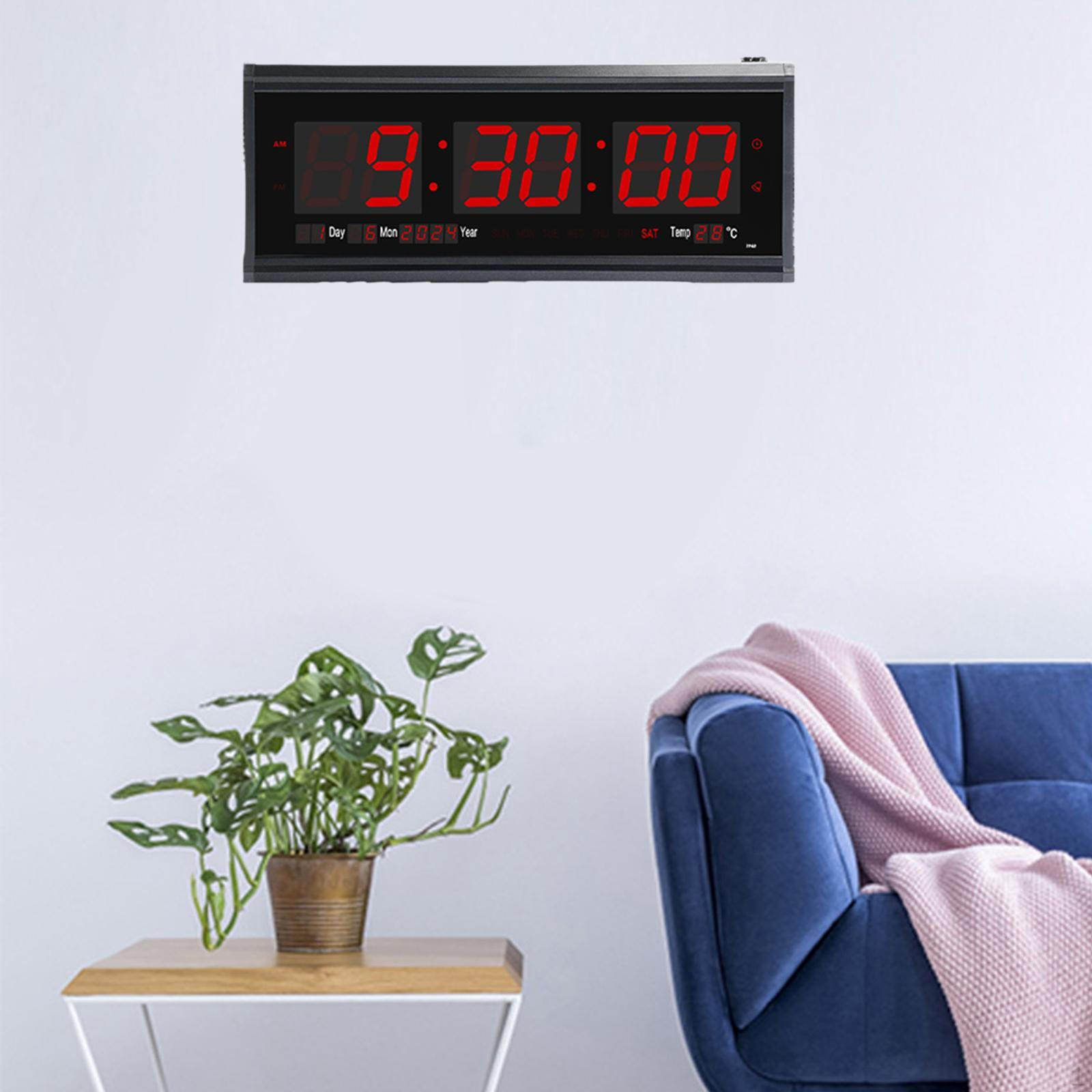 

Digital Wall Clock Modern Large Screen Alarm for Classroom Home Office