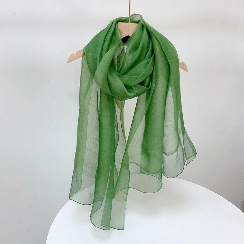 Fashion Spring And Autumn Thin Silk Wool Scarf Lengthened Long Lady Warm Shawl Double Layer Silk Scarves