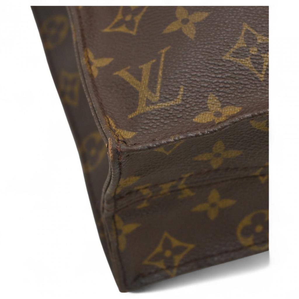 Auth LOUIS VUITTON Monogram Sac Plat Tote Bag Brown PVC M51140 Lv9929ss