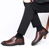 2026 new business men's shoes casual leather shoes overalls British style pointed Chelsea