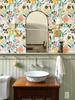 Fresh Green Floral Pvc Wall Cover Elegant Spring Peel And Stick Wall Decor Casual Furniture Water-Repellent Cabinet Contact Paper