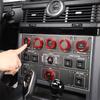 For INEOS Grenadier 2020-2026 Aluminum Alloy Red Car Central Control Air Conditioning Volume Knob Ring Decorative Accessories