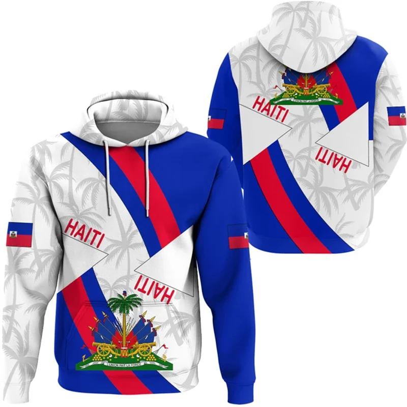 2025 Tessffel Country Emblem Flag Caribbean Sea Haiti Island Retro Pullover Men/Women Tracksuit Hoody 3Dprint Streetwear Hoodies
