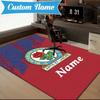 Custom Name Rovers Crest Print Rug Game Carpet, Floor Mat for Bedroom Living Room Entryway Rug, Home Decor Idea Gift for Christmas Birthday