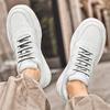 Fashion Handmade Casual Footwear Men Genuine Leather Sneakers Outdoor Platform Vulcanize Shoes Fashion High Quality Skateboard Shoes
