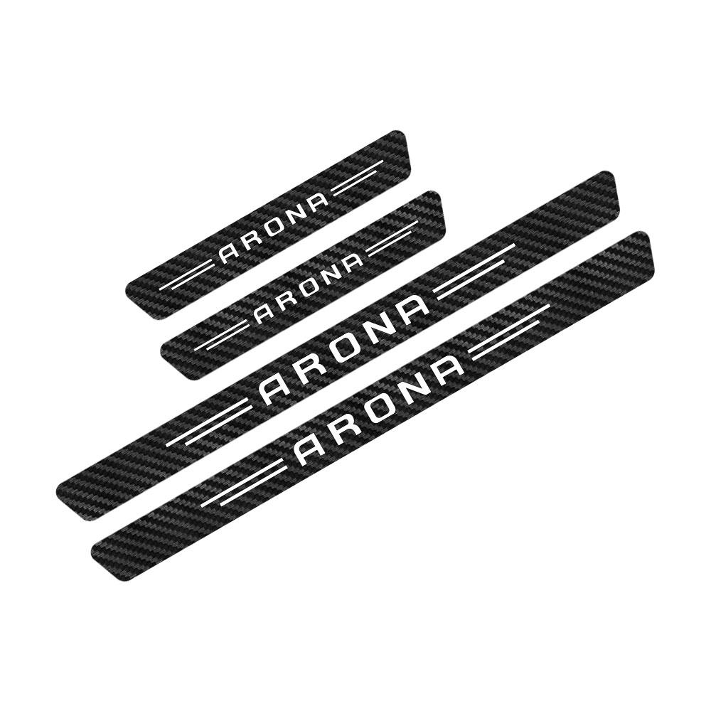 Car Door Sill Stickers Threshold Protector Auto Decoration Tuning DIY Trims Decal Accessories For Seat Leon Ibiza Arona Ateca