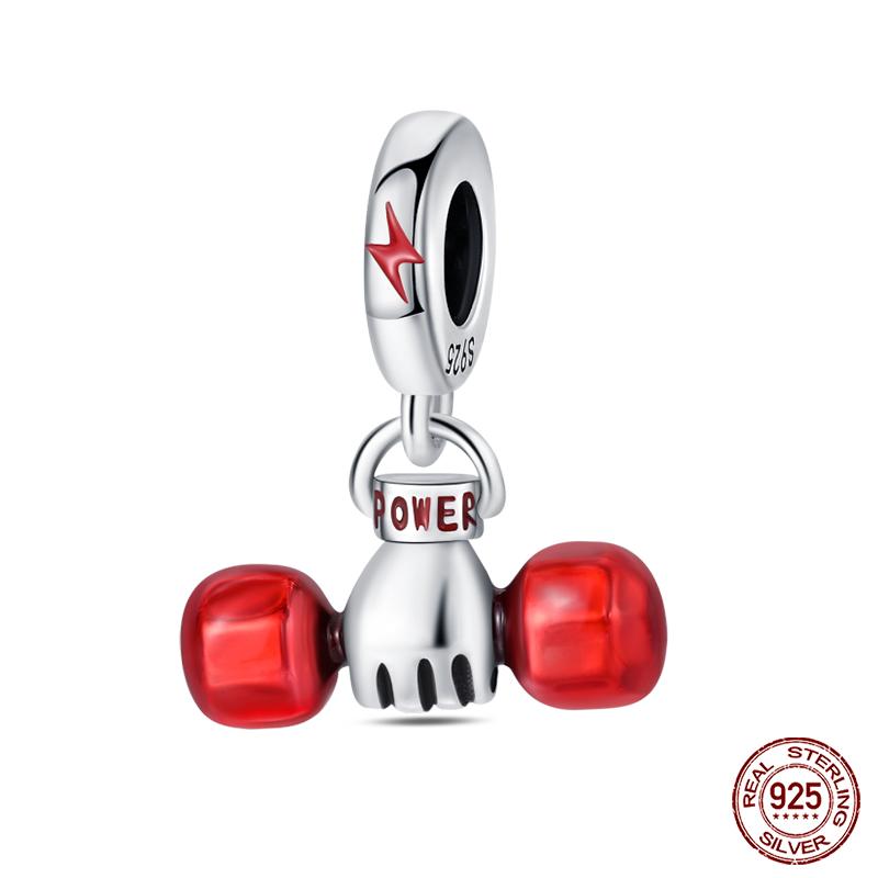 New In Copper Football Baseball Dumbbell Badminton Charms Beads Fit Qikaola Original Bracelet Fine Diy Jewelry Gift