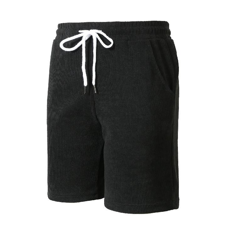 

Men S Summer Sports And Casual Large Corduroy Beach Shorts For Men S чорний