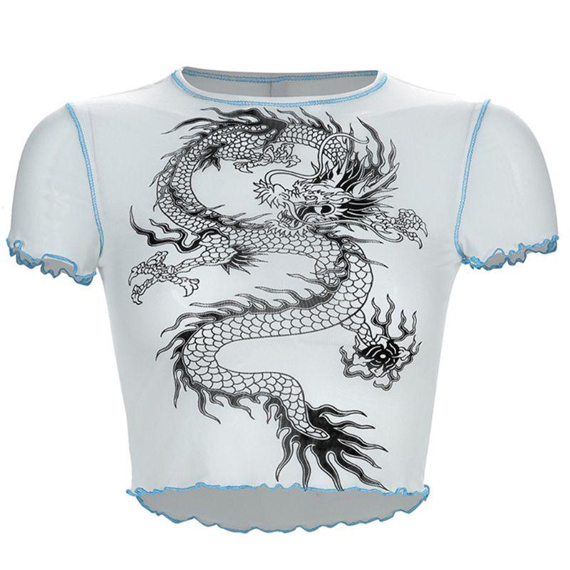 white mesh crop top short sleeve