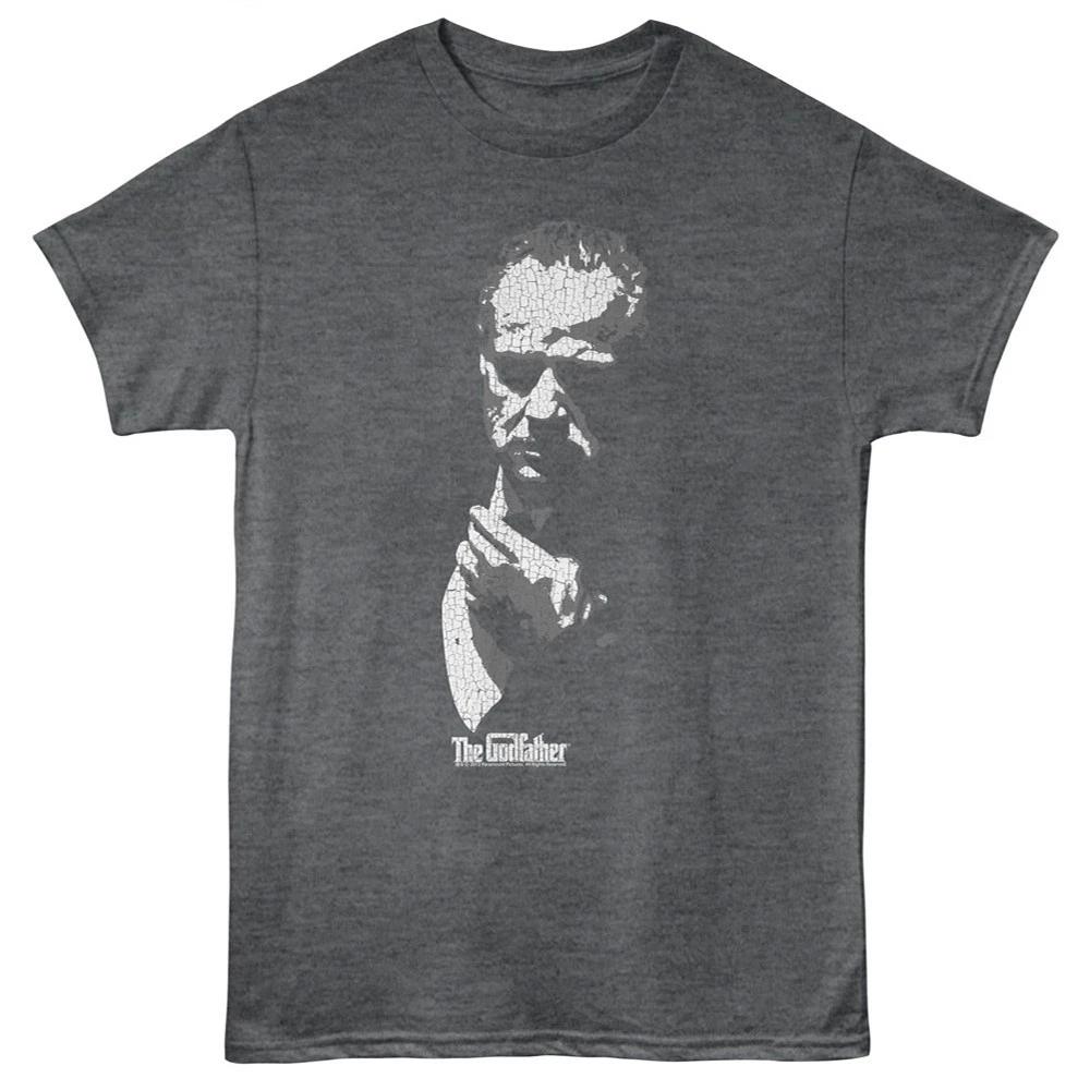 The Godfather Movie Don Corleone Distressed Cracked Photo Men s T Shirt XL