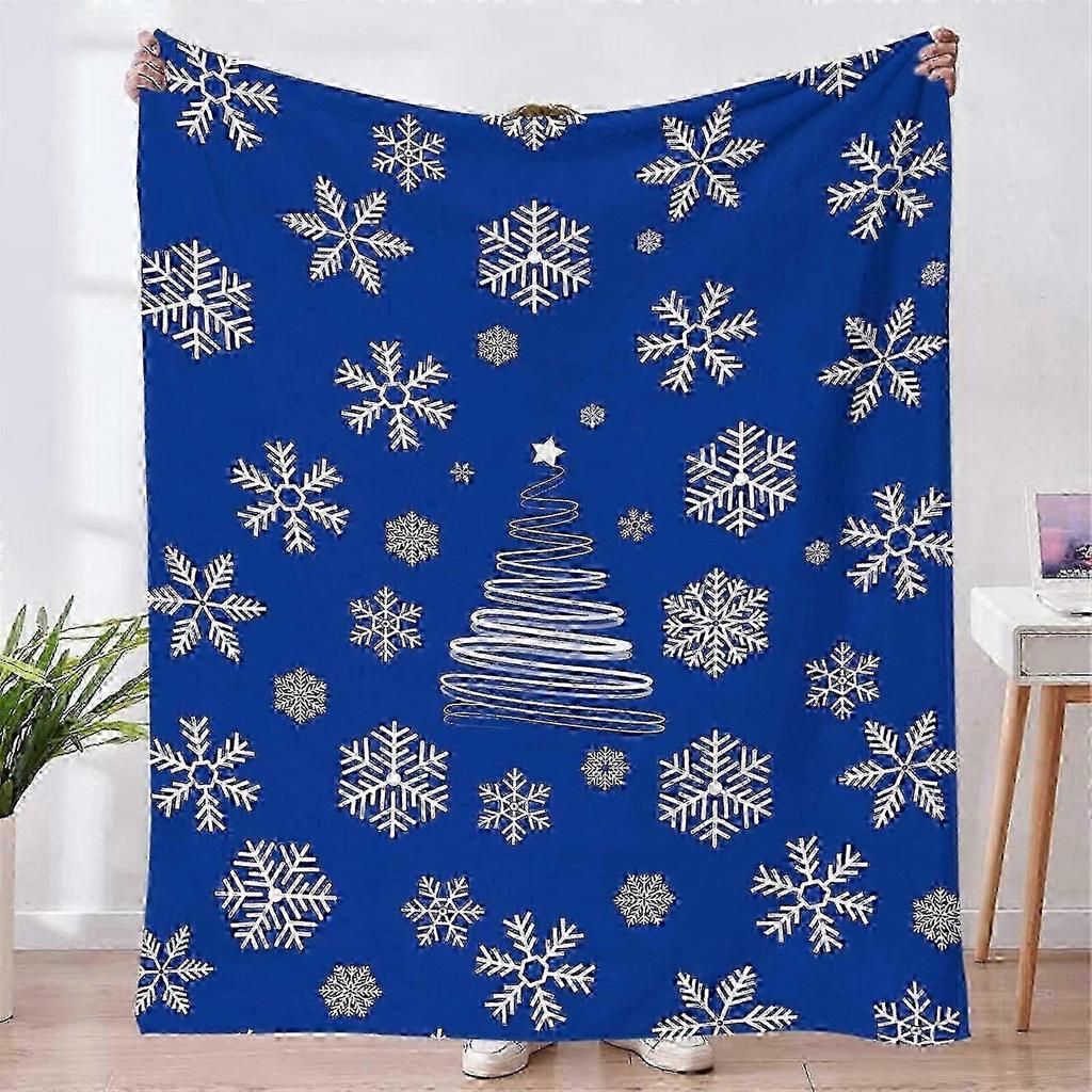 2026 Hot!! Christmas Plush Blanket, 100x130cm, Soft Flannel Home Office Travel Throw Blanket