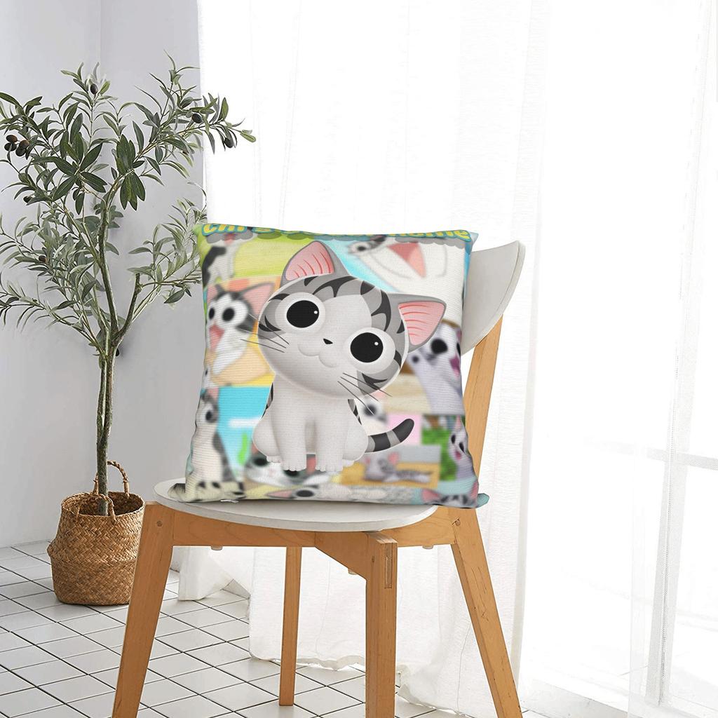 C-Chis S-Sweet H-Home Cat Pillowcases Morden Pillow Case For Living Room Chair Custom Pillow Cover