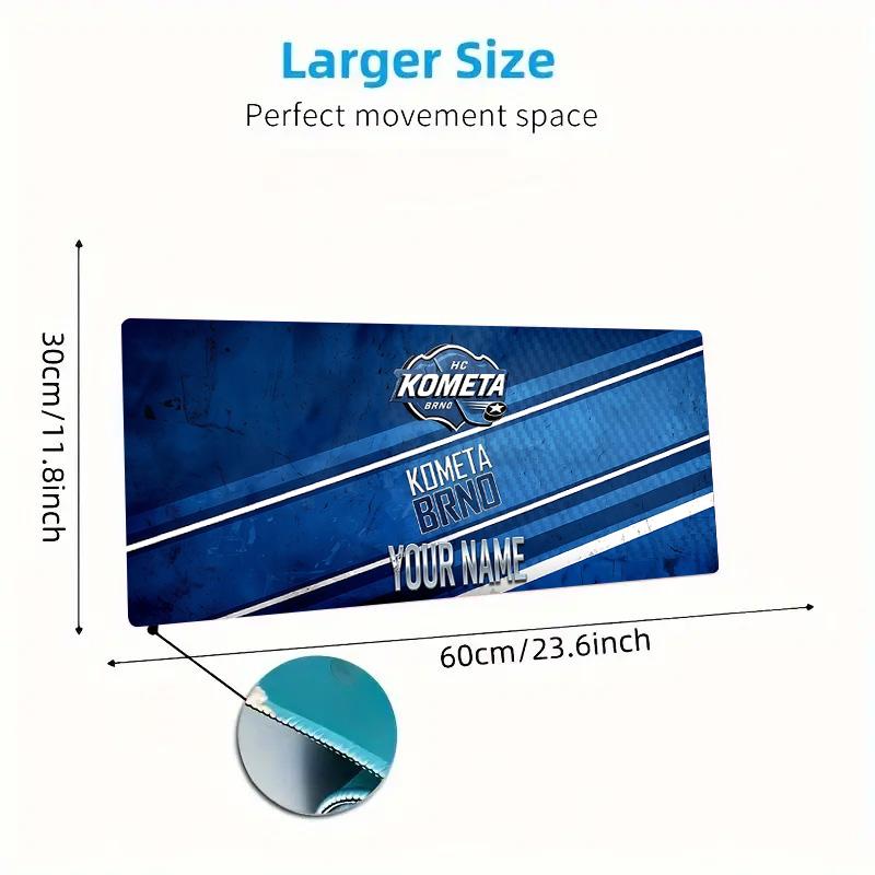 Hc Kometa Brno Benutzerdefinierter Name Große Größe Mauspads Große Gaming Tischunterlage Rutschfest Laptop Tablet Großes Mauspads XXL Matte Mini-PC Spielmatte Mit Verriegeltem Rand