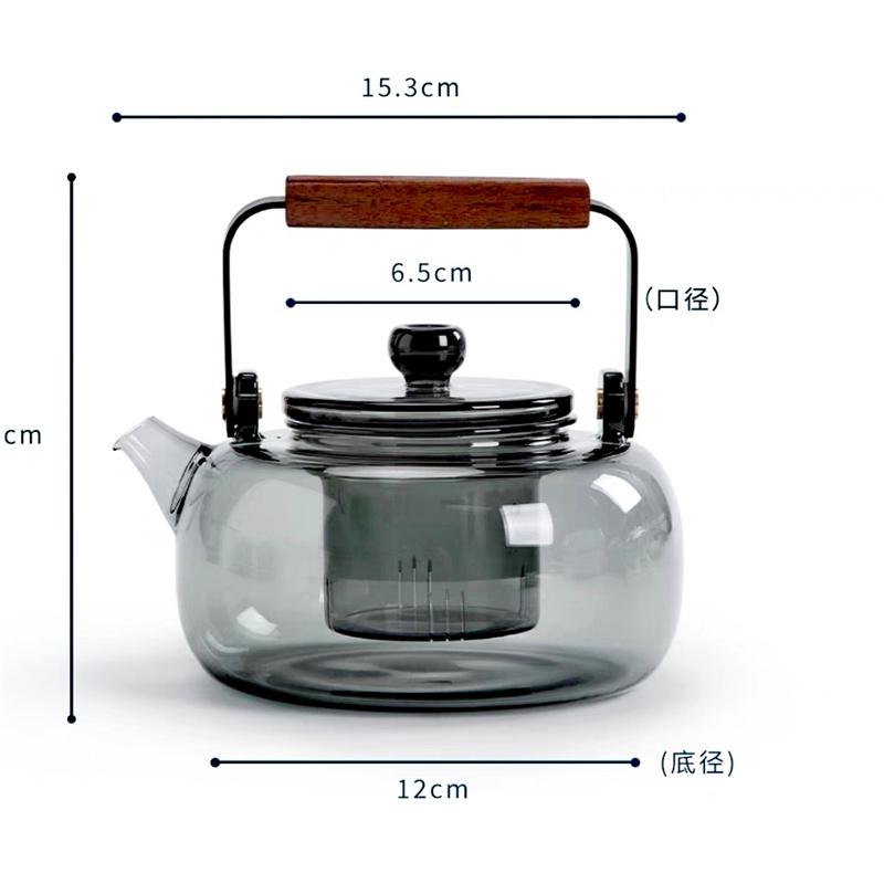 700ml High Borosilicate Glass Teapot Chinese Tea Ceremony Tea Kettle With Linner Strainer for Electric Ceramic Stove