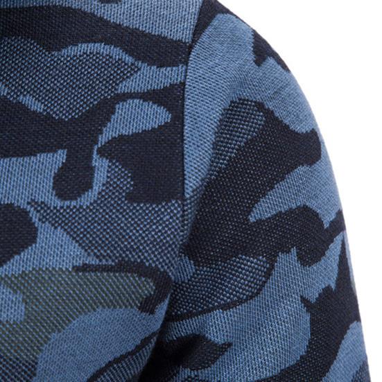 Coat Hooded Camouflage Warm Cardigan Zipper Men Jacket for Winter