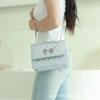 2025 Trendy Women's Mini Diamond Pattern Crossbody Bag with High-End Chain
