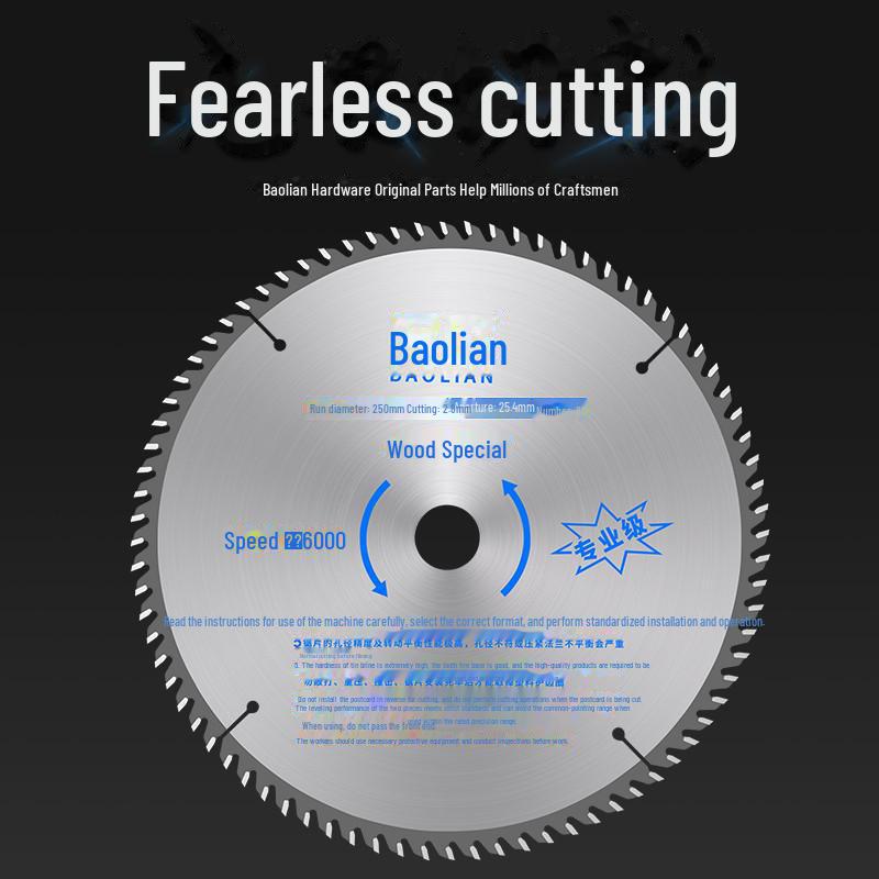 Baolian Professional Woodworking Saw Blade for Angle Grinders, 4-10 Inch, Portable Electric Saw for Cutting Aluminum