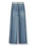Wide-Leg Women's Jeans: Spring/Autumn 2024, New Loose Straight-Leg, Petite Slimming Floor-Length Style.