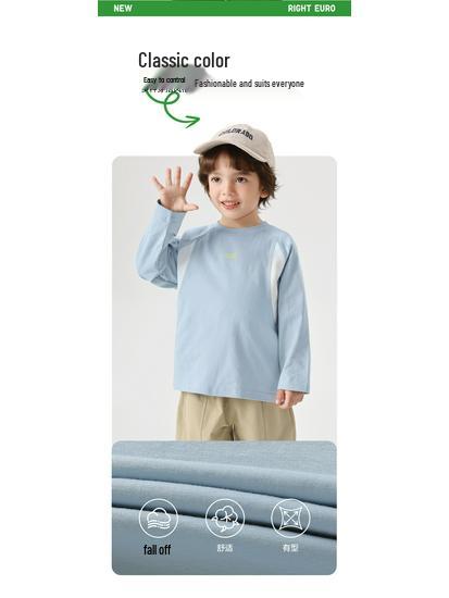 European Boys' 2026 Long-Sleeve Spring/Autumn T-Shirt - New Toddler Base Layer Shirt