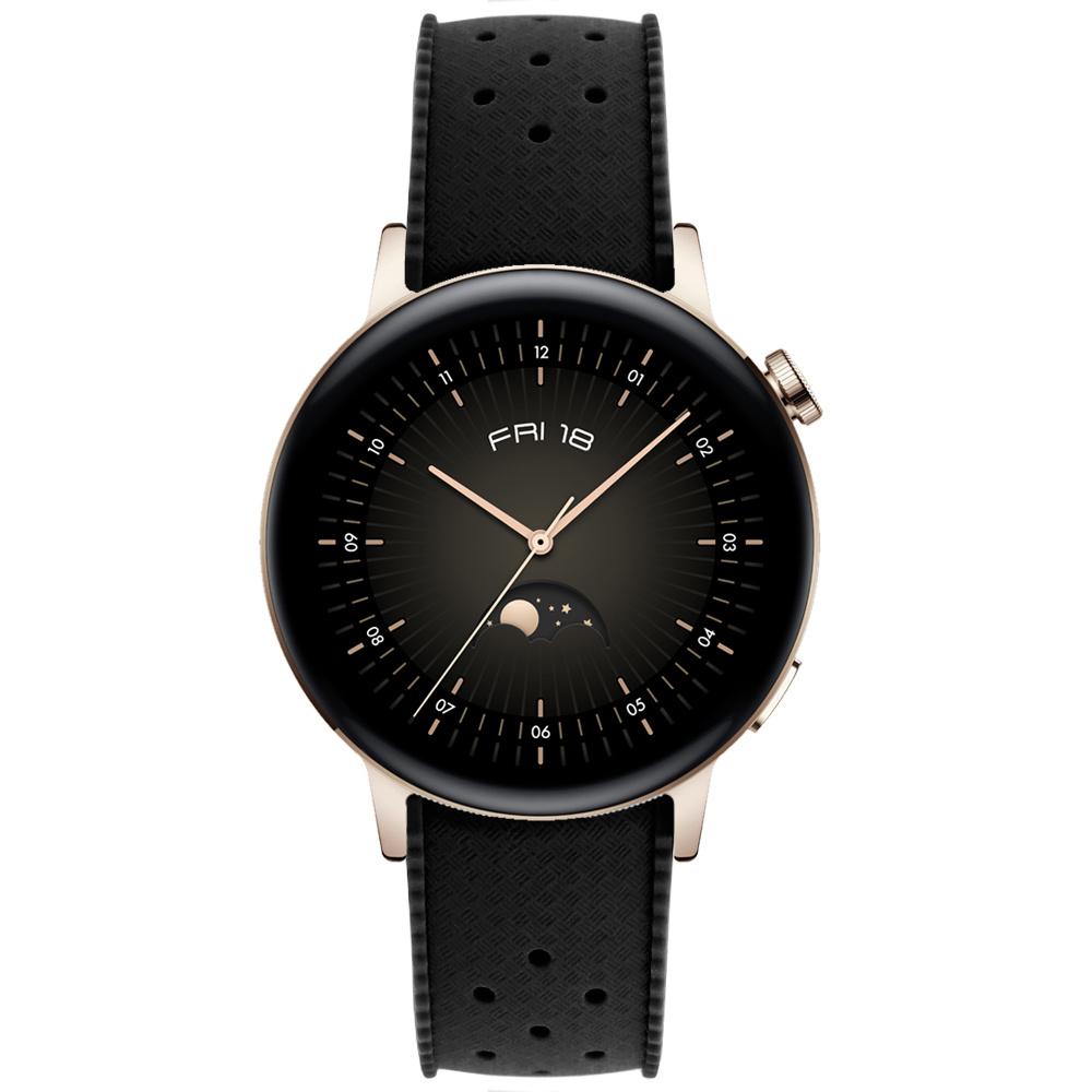 ERBORD Universal Silicone Strap 20mm, Tropic, Black / Black Buckle