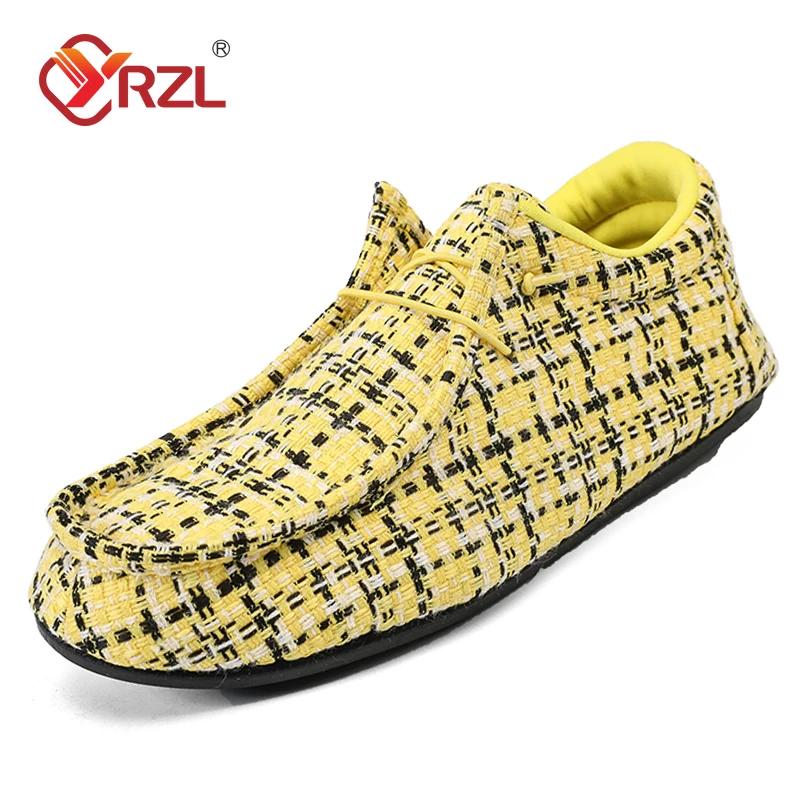 YRZL Men's Vulcanize Shoes Autumn Mens Shoe Breathable Walking Canvas Shoes Lightweight Driving Casual Flats Shoes for Men Shoe
