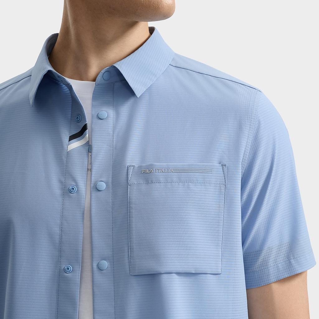 New FILA WHITE Shirt Men's The Wind Is Blue F11M533401F-BU