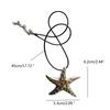 Sparkling Big Star Necklace for Women Teen Girls Starfish Pendant Summer Jewelry Gift Clavicle Chain Collar Necklaces