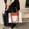Portable Canvas Large Bag Women's Large Capacity 2025 New High-end Commuting Shoulder Bag Fashion Tote Bag