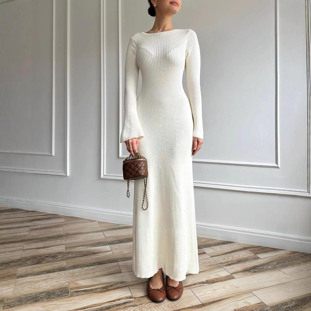 Autumn 2025 European & American Women's Loose Knit Wool Dress