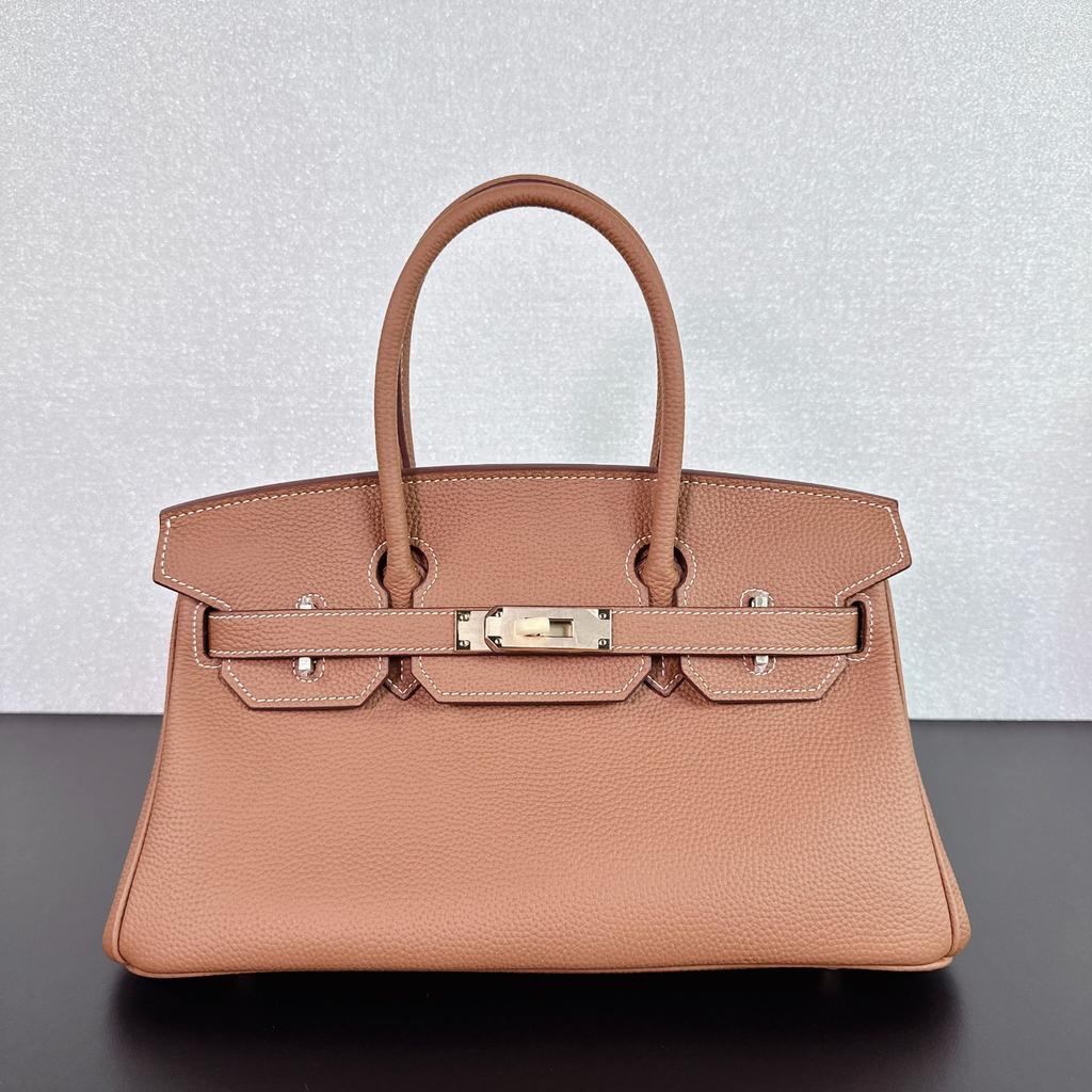 New Arrival Togo Top Layer Cowhide Waist Bag Metal Chain High-Grade Real Leather Metal Buckle Simple Shoulder Bag Women's