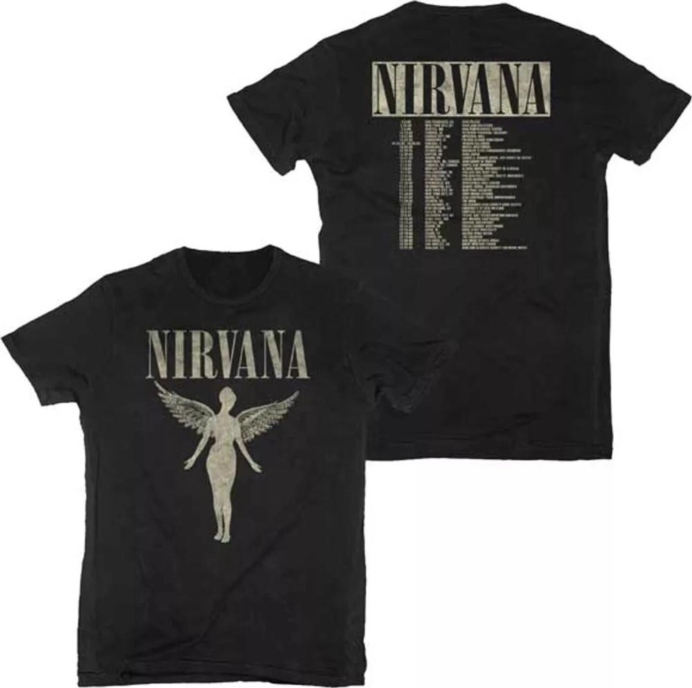 Nirvana 1993 In Utero 2Sided Tour TShirt Nirvana TShirt All Size S5XL Unisex T-Shirt XXXXL