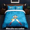 wonder woman Design Bed Bedding Set 1 Duvet Cover + 2 Pillowcases Soft Breathable Household Bed Linens