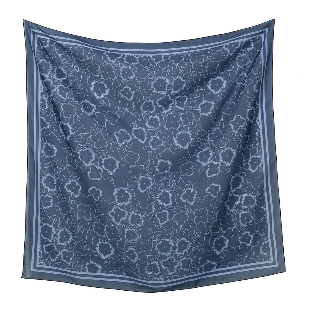 Nuovo foulard quadrato 110 con stampa floreale per donna, hijab musulamani, scialle, fazzoletto, foulard, fascia per capelli, bandana, fasce per capelli