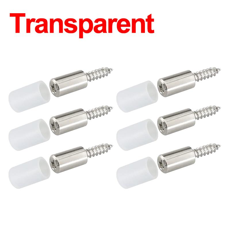 

12/2 комплект крестообразных саморезов с нескользящей втулкой для кронштейнов полок, шурупов, колышков, опор для ламината, гвоздей для стеклянных перегородок шкафов 2Pcs прозрачный