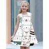 Fashion Children's Dresses New Fashion Loose Cute 3D Animal Pattern Children Girls Sleeveless Dresses