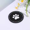 7CM Round Cup Holder Dog Paw Pattern Rhinestone Soft Silicone Anti Slip Mats Bling Crystal Car Coasters Interior Accessories