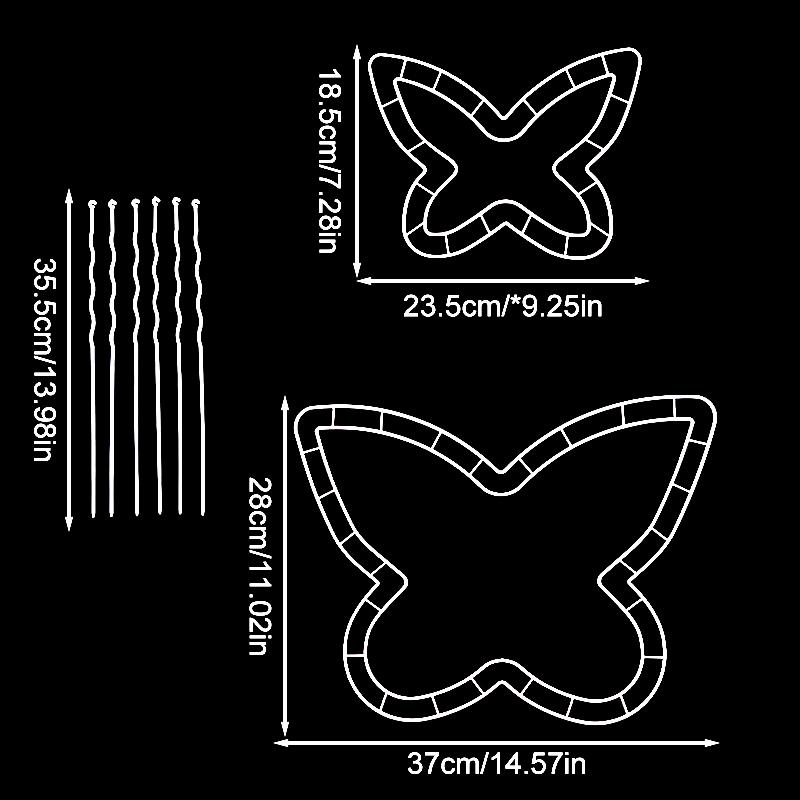 1Set Packaging Tool Fashion PVC DIY Packaging Material Mother's Day Bouquet Stand Butterfly-shaped Flower Arrangement