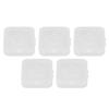 5pcs Powder Puff Storage Box Holder Transparent White Breathable Dustproof Makeup Puff Container Case