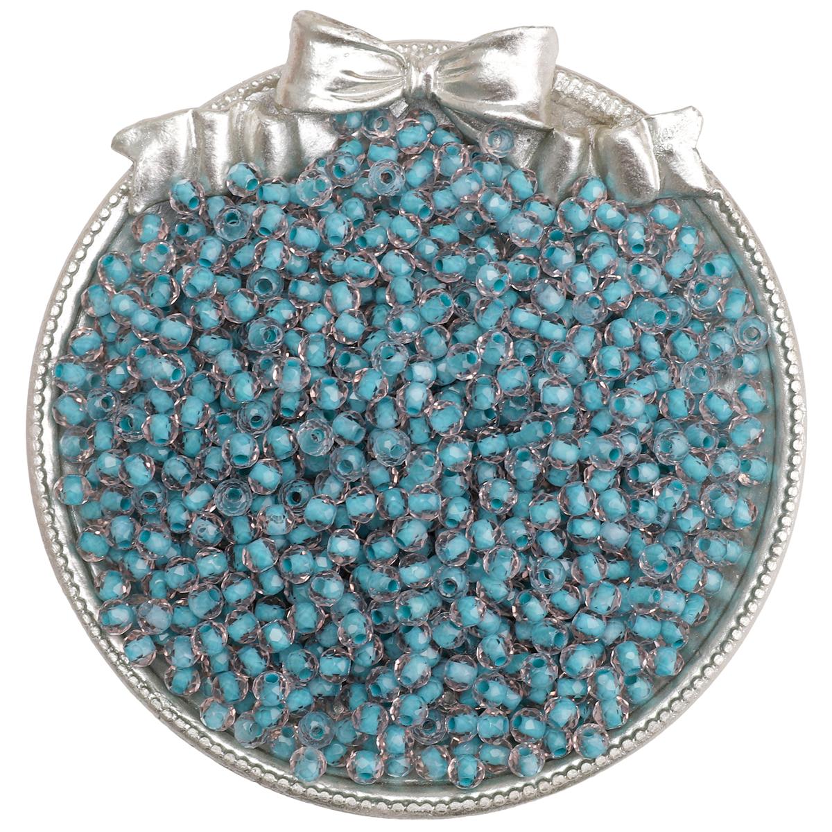 

120 шт. стеклянные бусины, чешские бусины, бусины-разделители с двойным окрашиванием для изготовления ювелирных изделий, аксессуары небесно-голубой